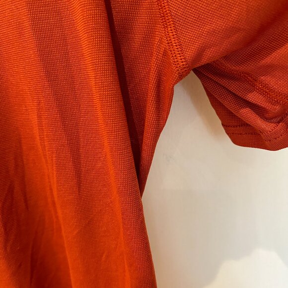 Patagonia Capilene Size L Large Short Sleeve T Shirt Men Orange Stretch - Picture 13 of 16
